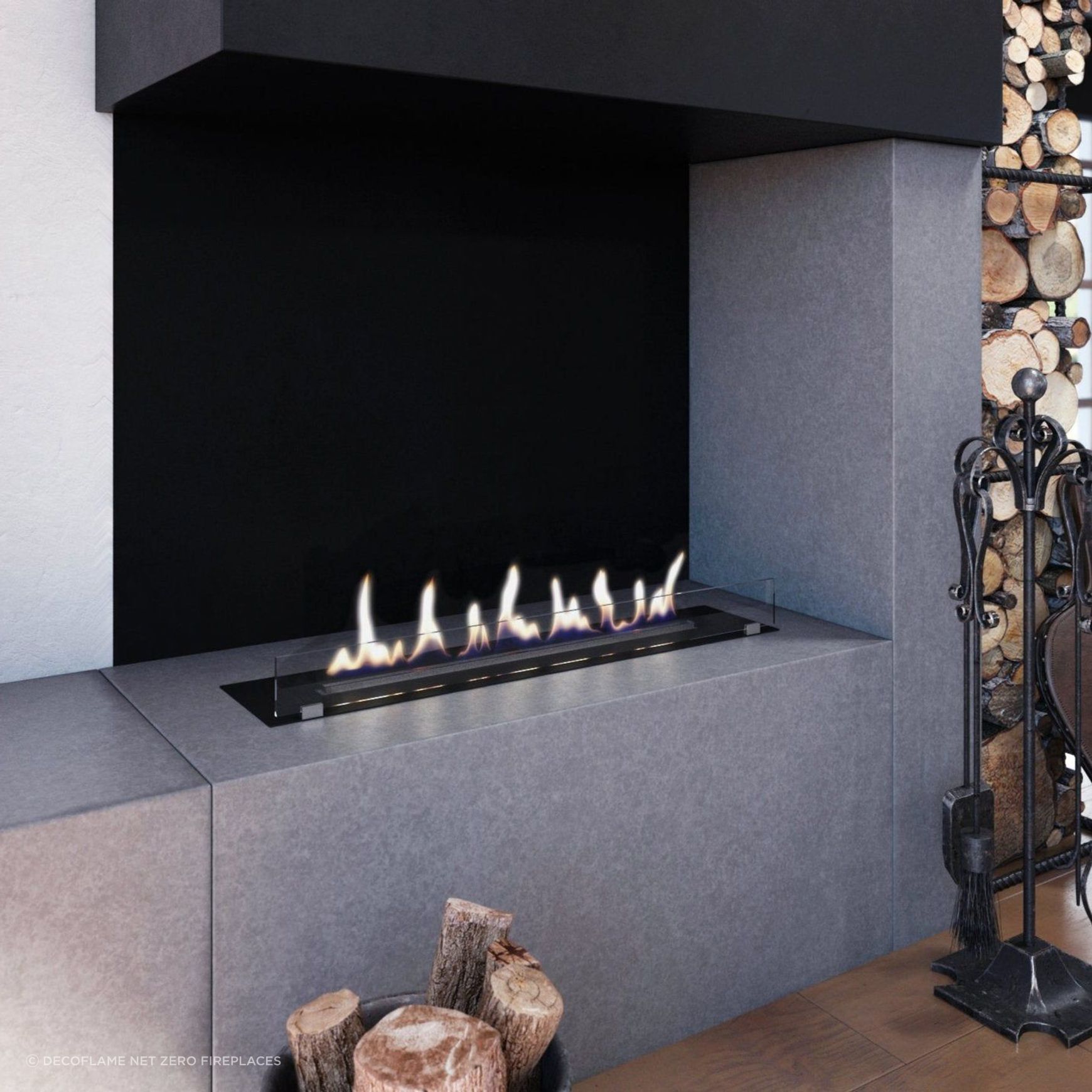 Decoflame BEV Net Zero F3 Fireplace Insert 20.5hr Burn