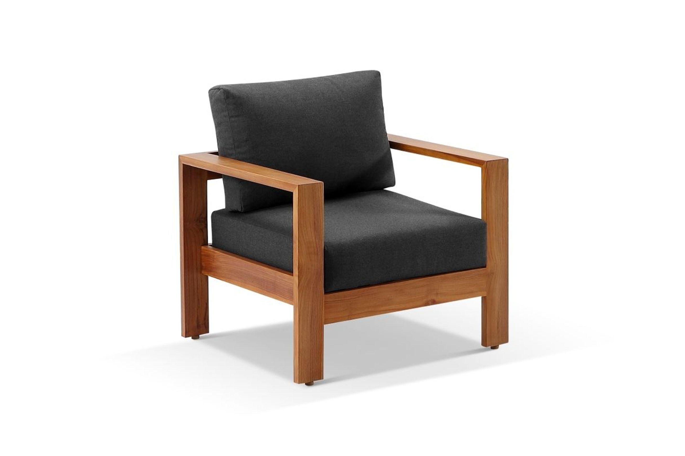 Delta 4pc Teak Lounge Set - Sooty Sunbrella