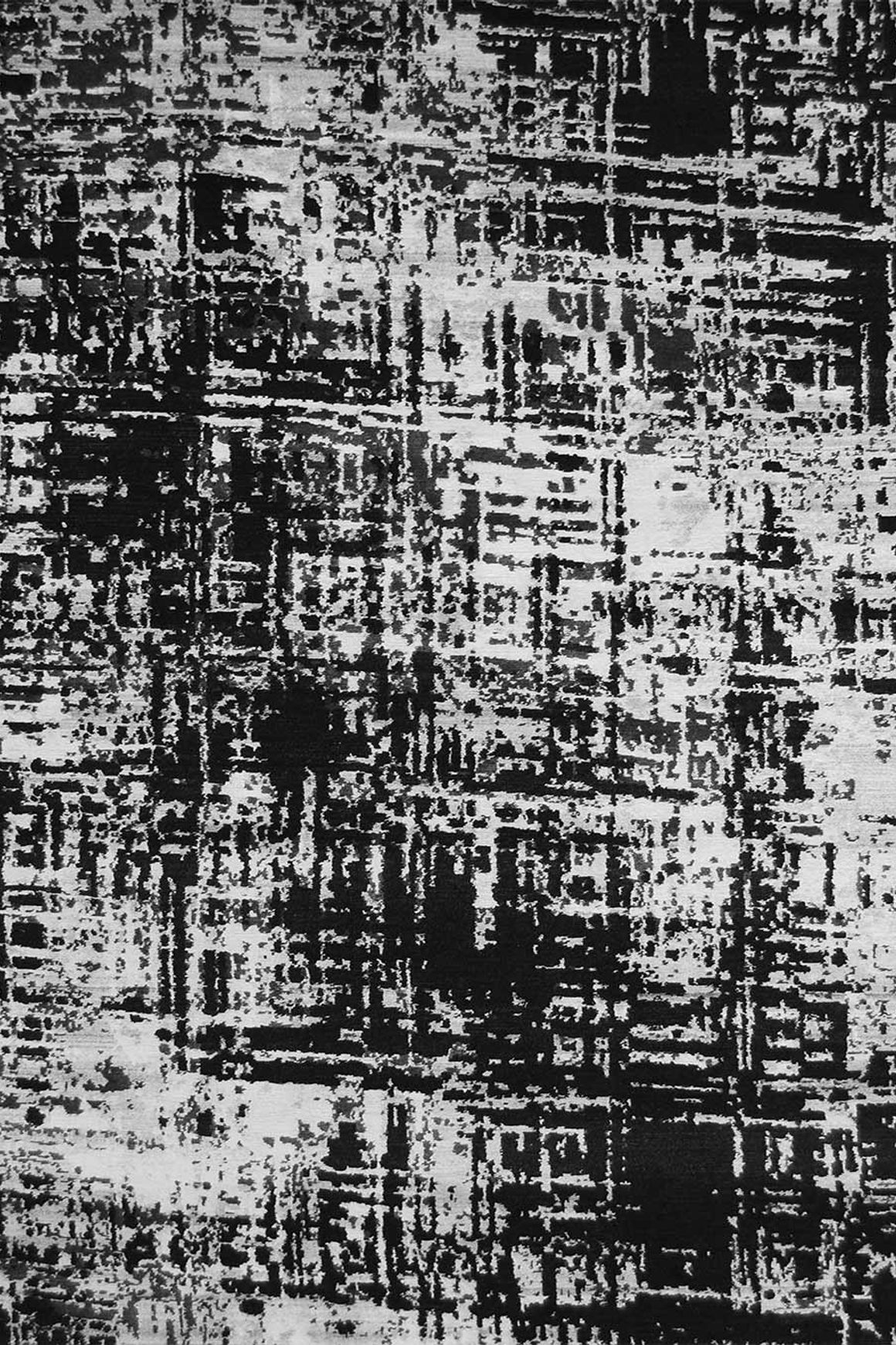 Hatched Black l Handknotted Rugs