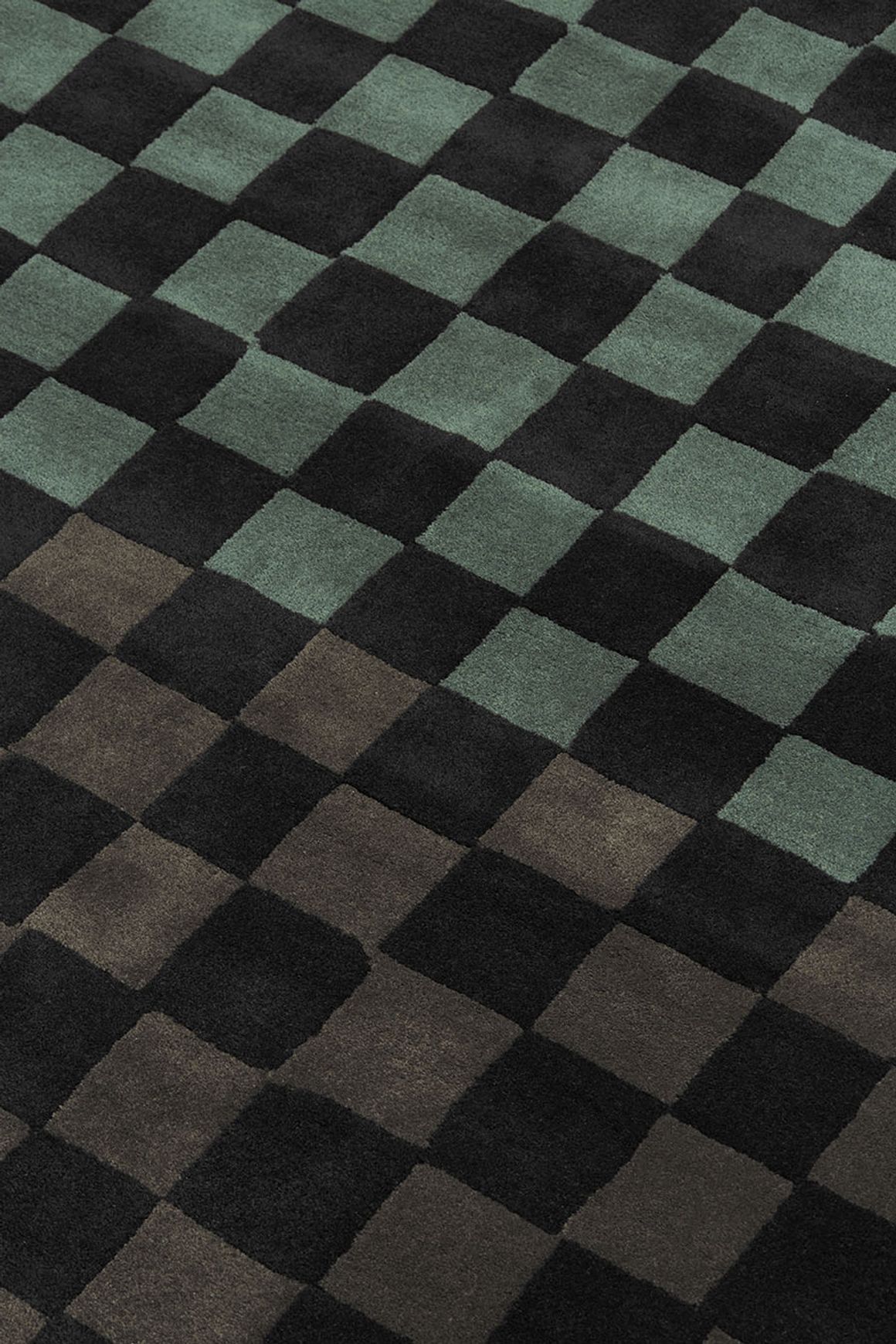 Checkmate Green l Hand Tufted Rugs