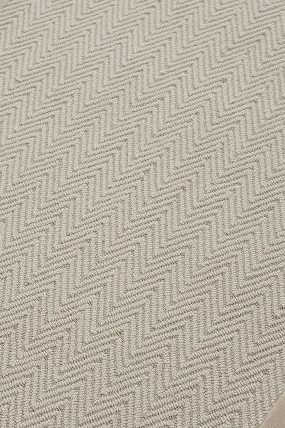 Zig Zag Dove Grey Runner l Hand Tufted Rugs