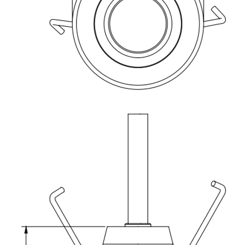 1W IP Rated Downlight - Spring Mount