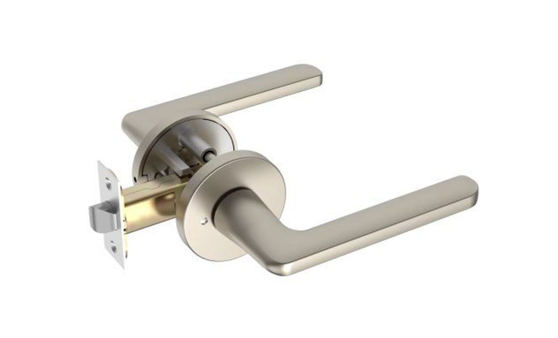 Loft Lever Handle In Matt Brushed Nickel