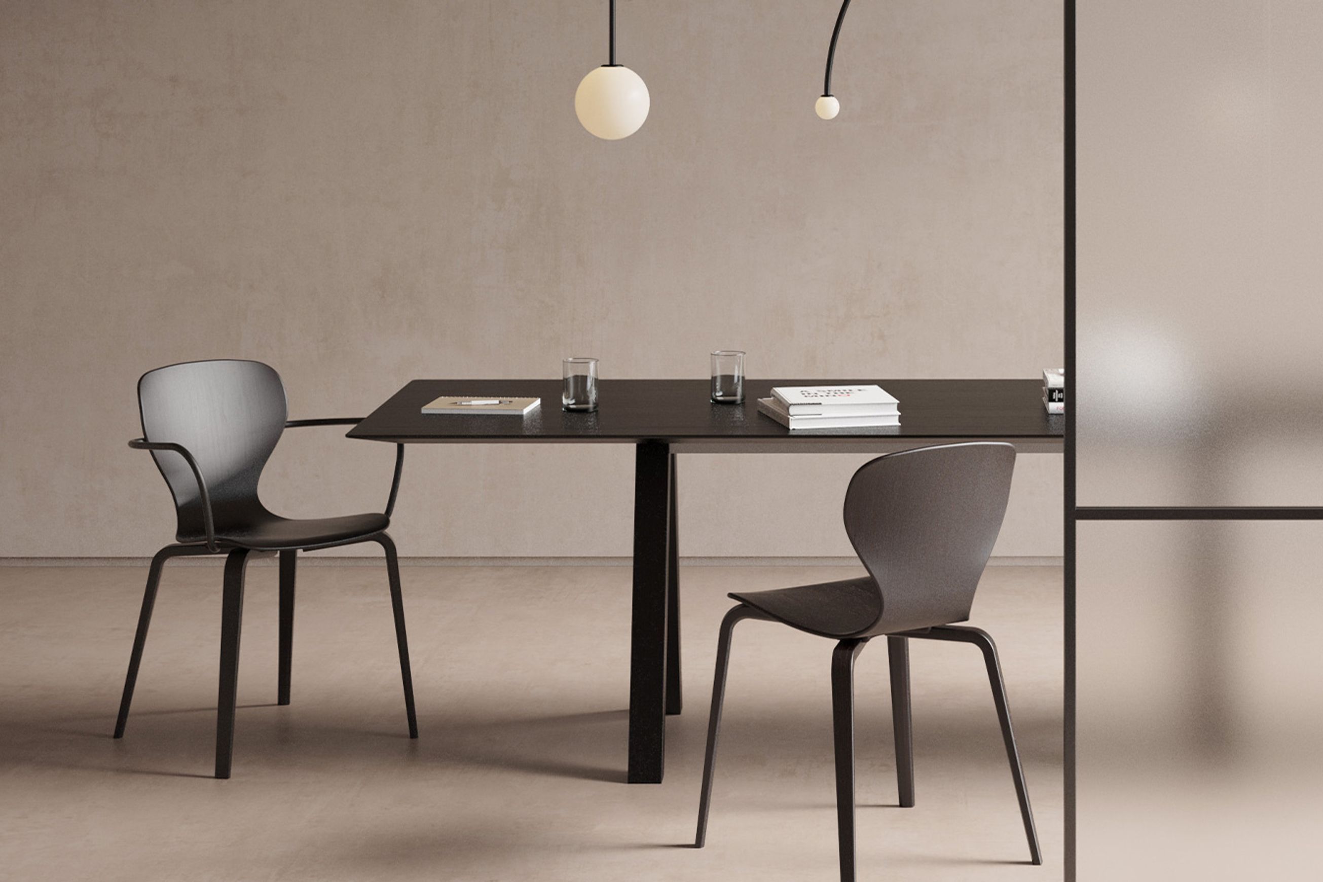 Ears Chair - Four Wooden Legs