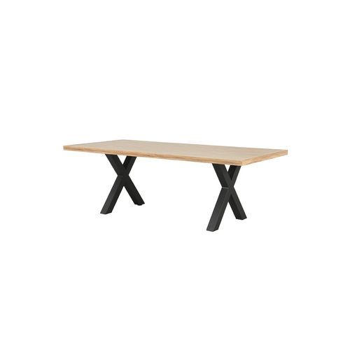 Emilie Aluminium Outdoor Dining Table 220cm | Black X Legs