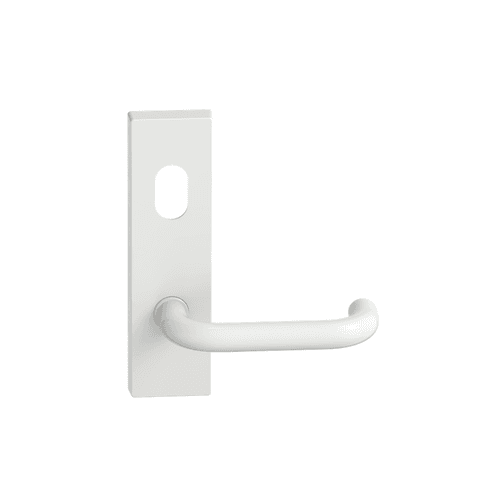 Rectangular Plate Lever #10 Cylinder/Concealed WHT