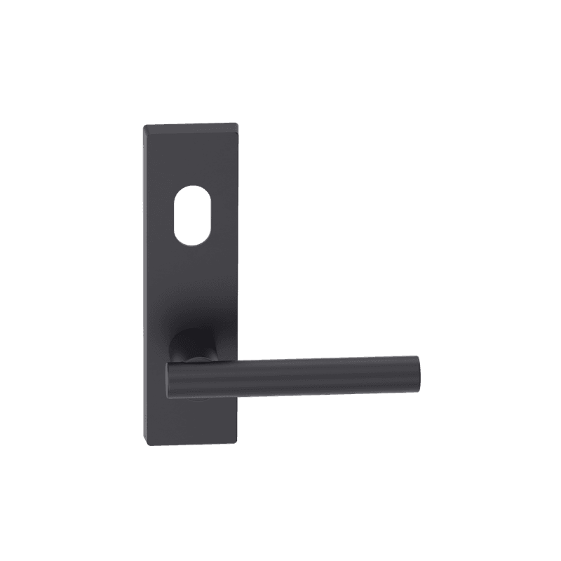 Rectangular Plate Lever #12 Cylinder/Concealed BLK
