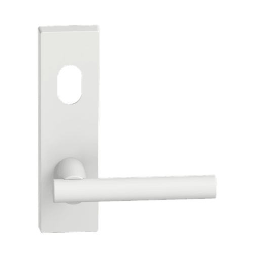 Rectangular Plate Lever #12 Cylinder/Concealed WHT