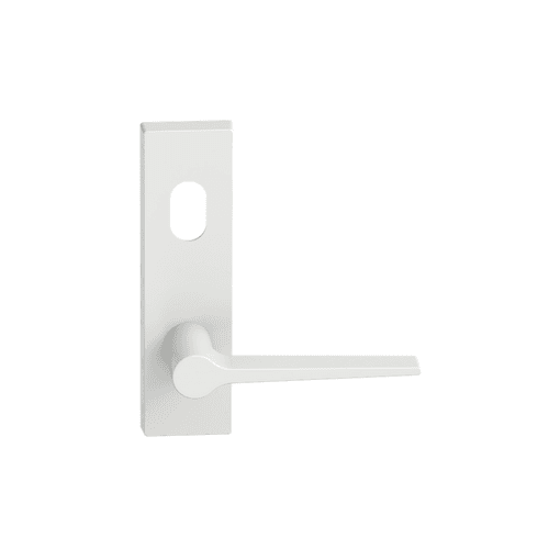 Rectangular Plate Lever #14 Cylinder/Concealed WHT