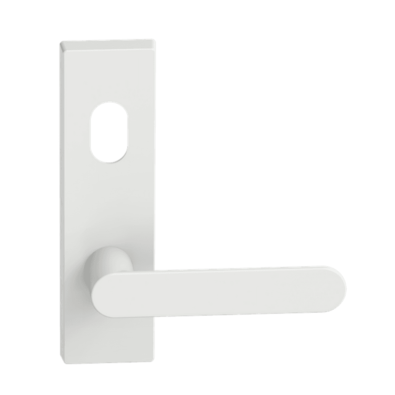 Rectangular Plate Lever #30 Cylinder/Concealed WHT