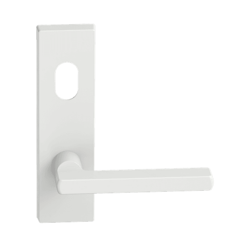 Rectangular Plate Lever #33 Cylinder/Concealed WHT
