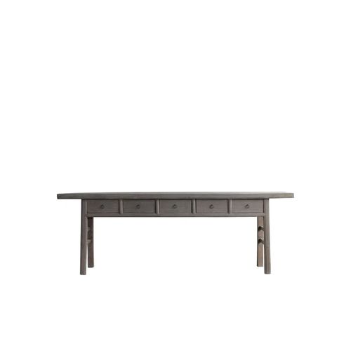 120 Year Old Elm Wood Console - Oscar and Mila