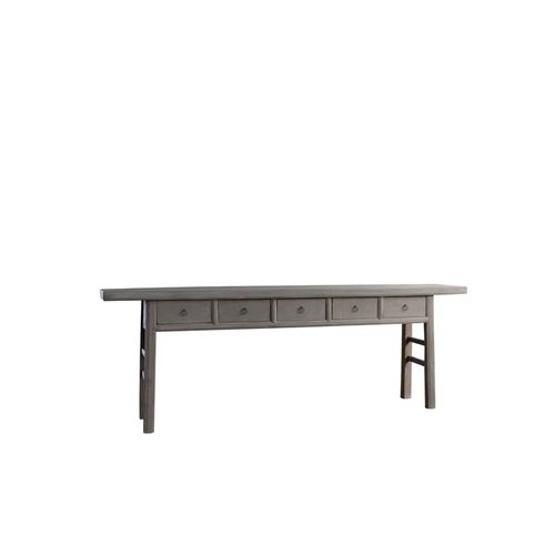 120 Year Old Elm Wood Console - Oscar and Mila