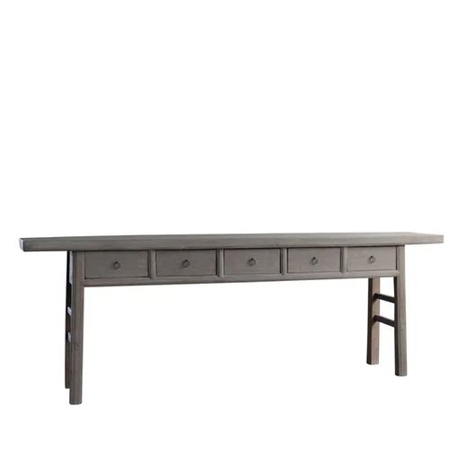 120 Year Old Elm Wood Console - Oscar and Mila