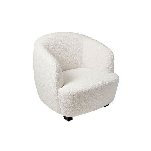 Area Curved Occasional Chair in Boucle