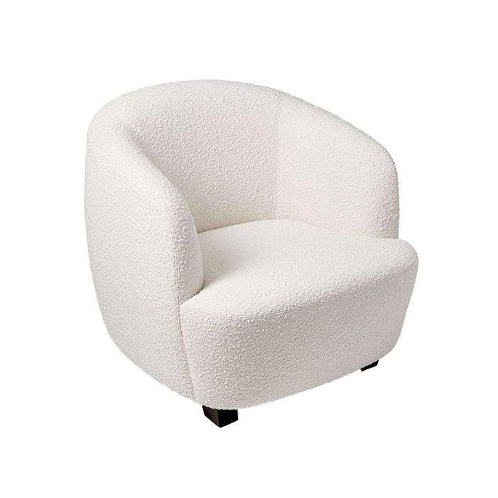 Area Curved Occasional Chair in Boucle