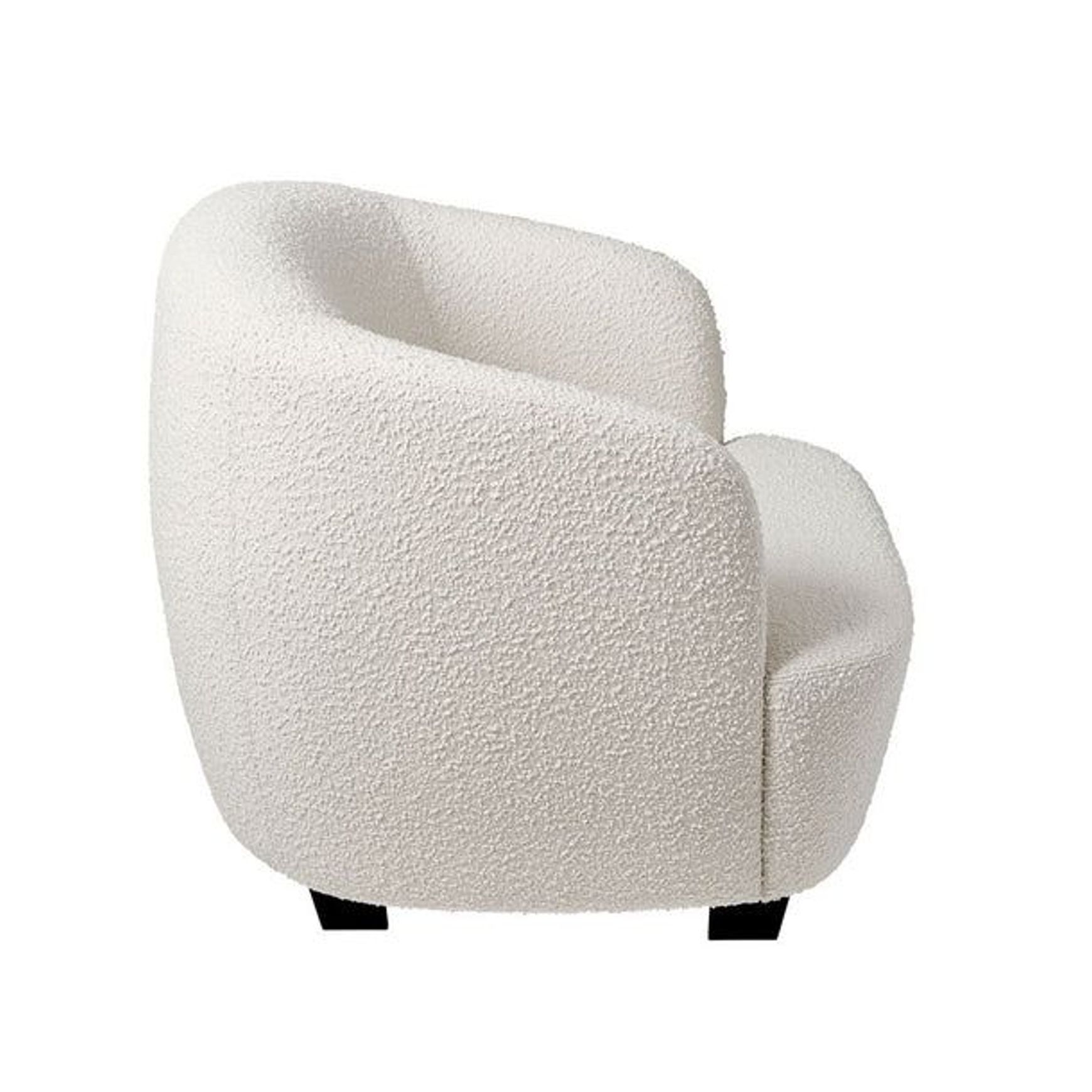 Area Curved Occasional Chair in Boucle