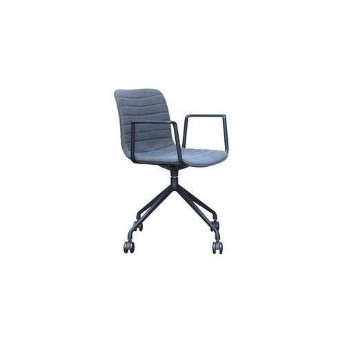 Flow Chair on Castors with Black Arms
