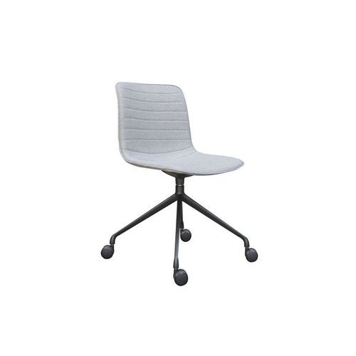 Flow Chair Black Frame with Castor - Light Grey