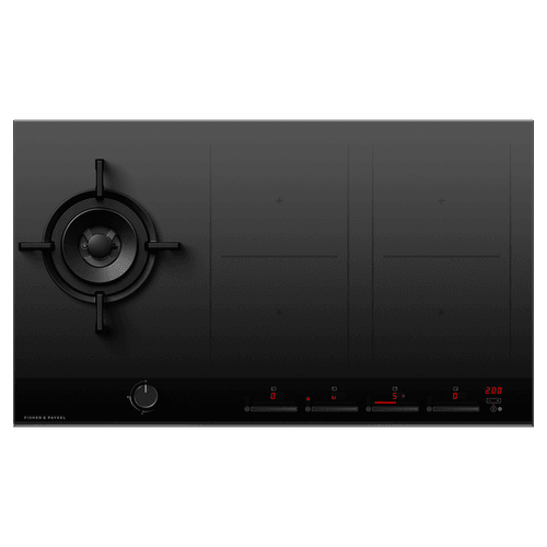 Gas + Induction Cooktop, 90cm, 1 Burner, 4 Zones with SmartZone
