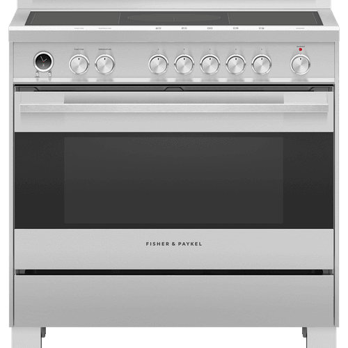 Stainless Steel Freestanding Cooker, Induction, 90cm, 5 Zones with SmartZone, Self-cleaning