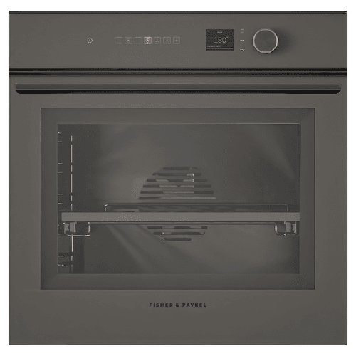 Oven, 60cm, 16 Function Self-cleaning, Grey Glass