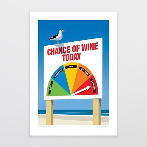 Chance Of Wine Art Print
