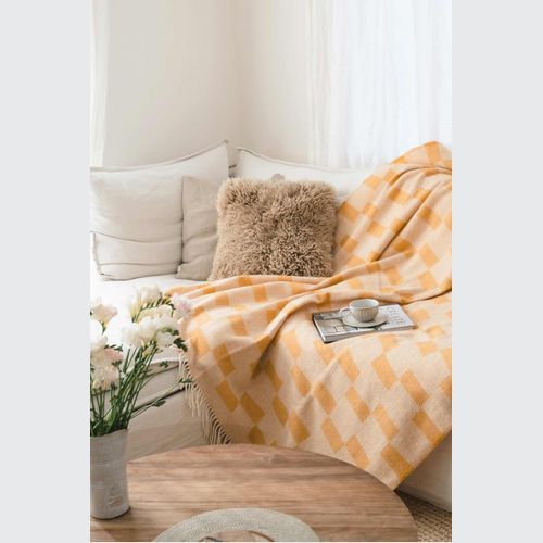 Ruanui Station Lambswool Throw - Gowdys Gold