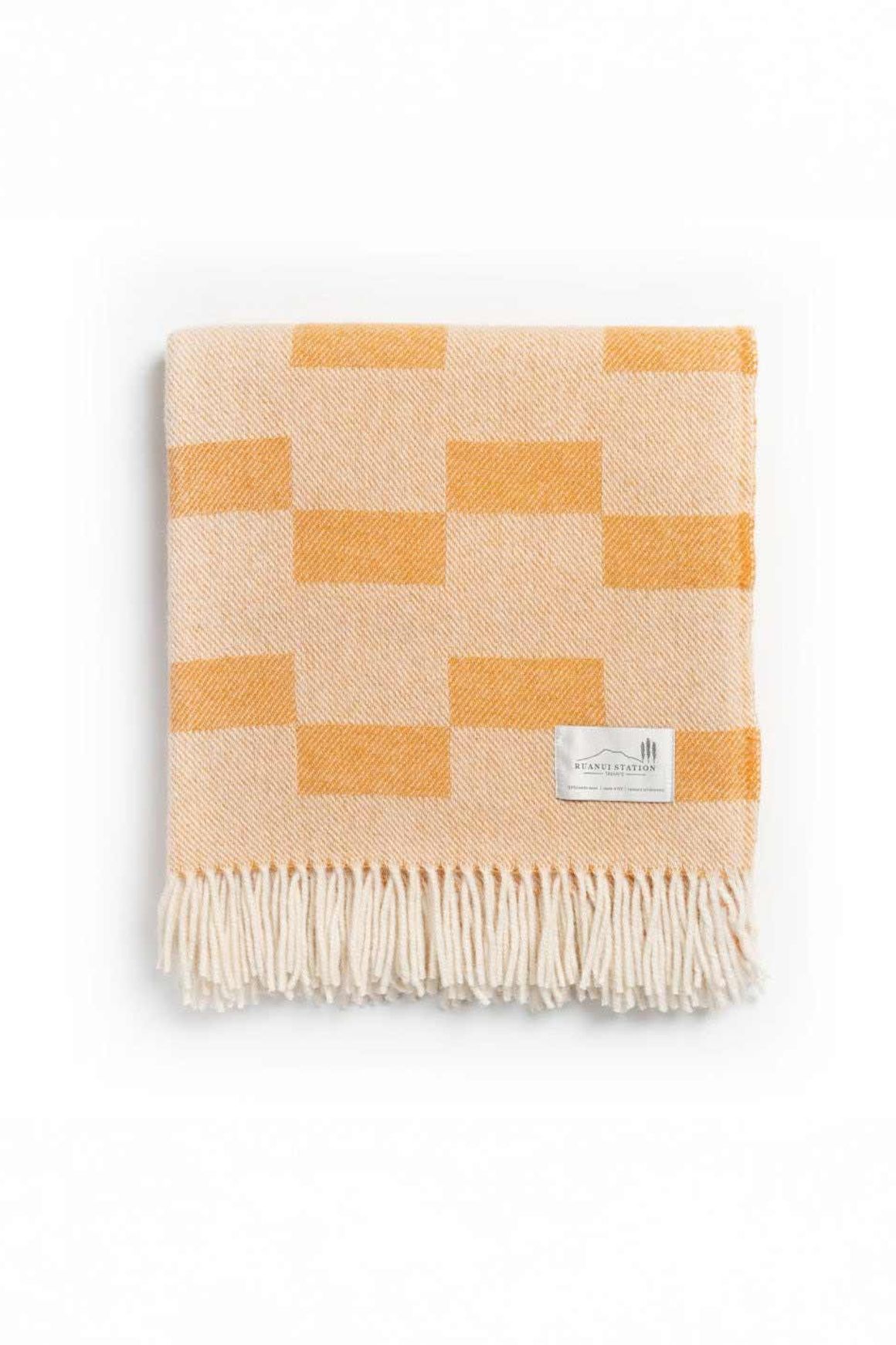 Ruanui Station Lambswool Throw - Gowdys Gold