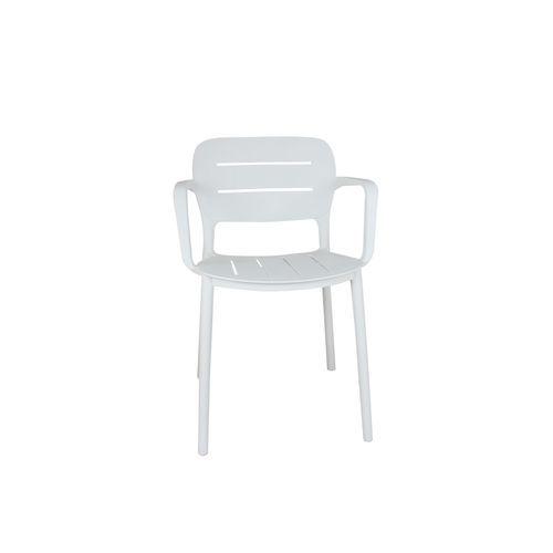 Grace Resin Arm Dining Chair - White