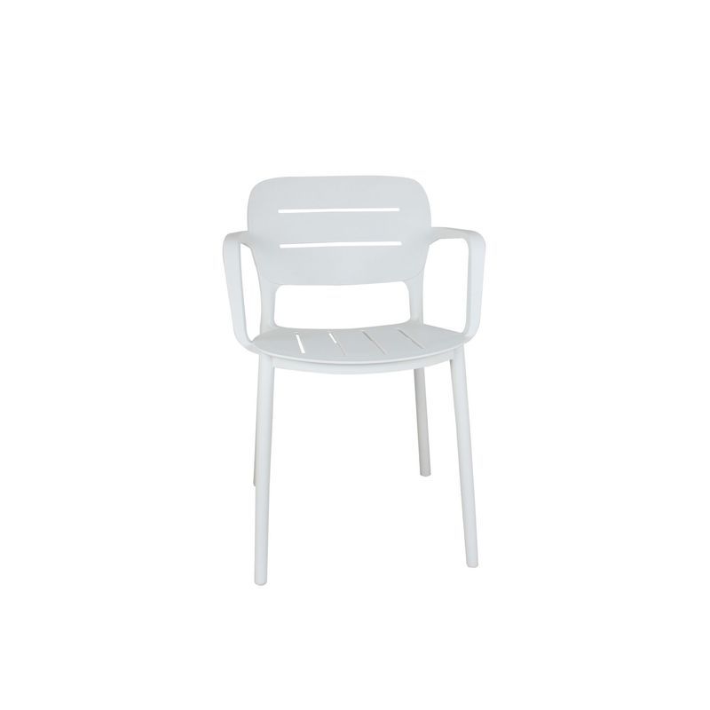 Grace Resin Arm Dining Chair - White