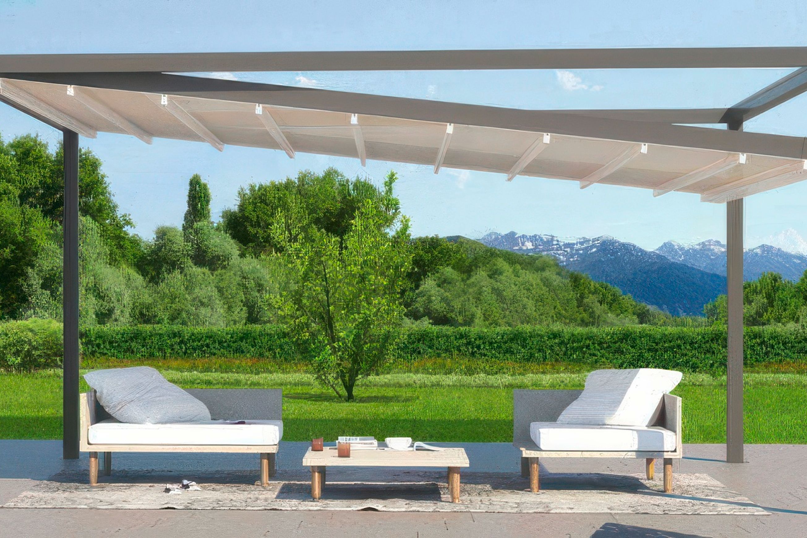 Leiner Sunrain Q Retractable Roof Pergola