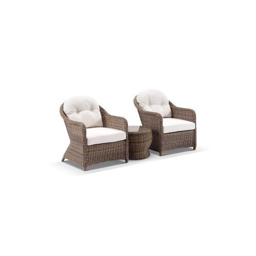 Hampton Rattan Chair Set - Wheat