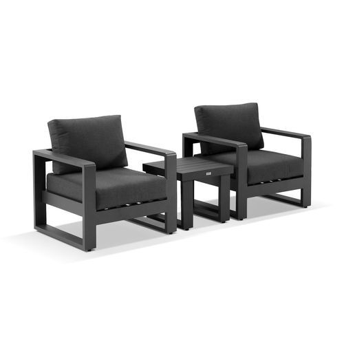 Harbour Lounge Chair Set - Charcoal