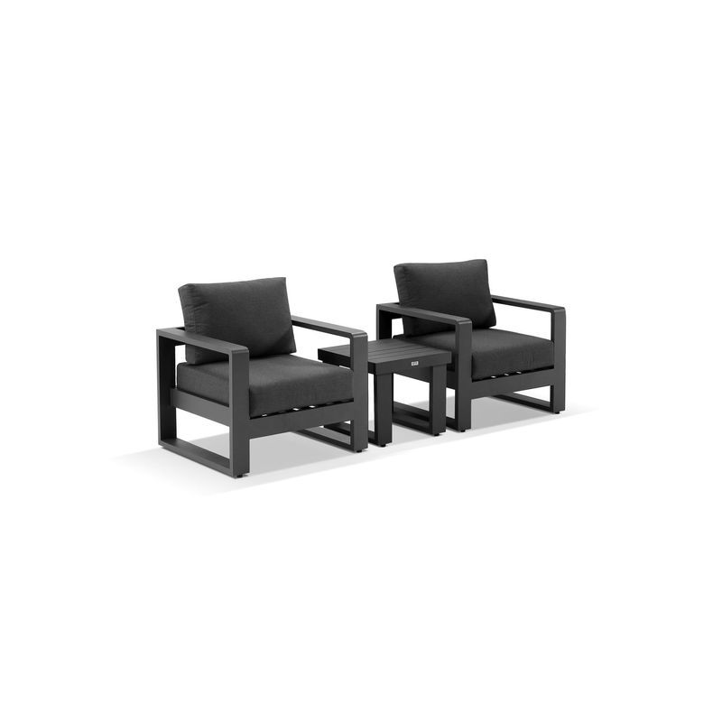 Harbour Lounge Chair Set - Charcoal