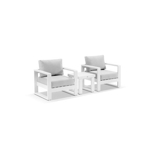 Harbour Lounge Chair Set - White