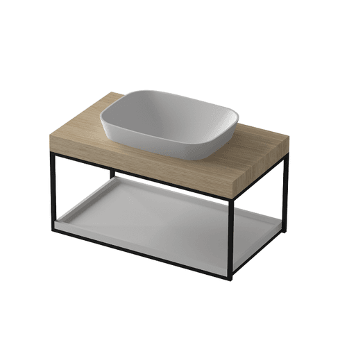 Floorstanding 900mm MDF timber Vanity and Basin G2728-0