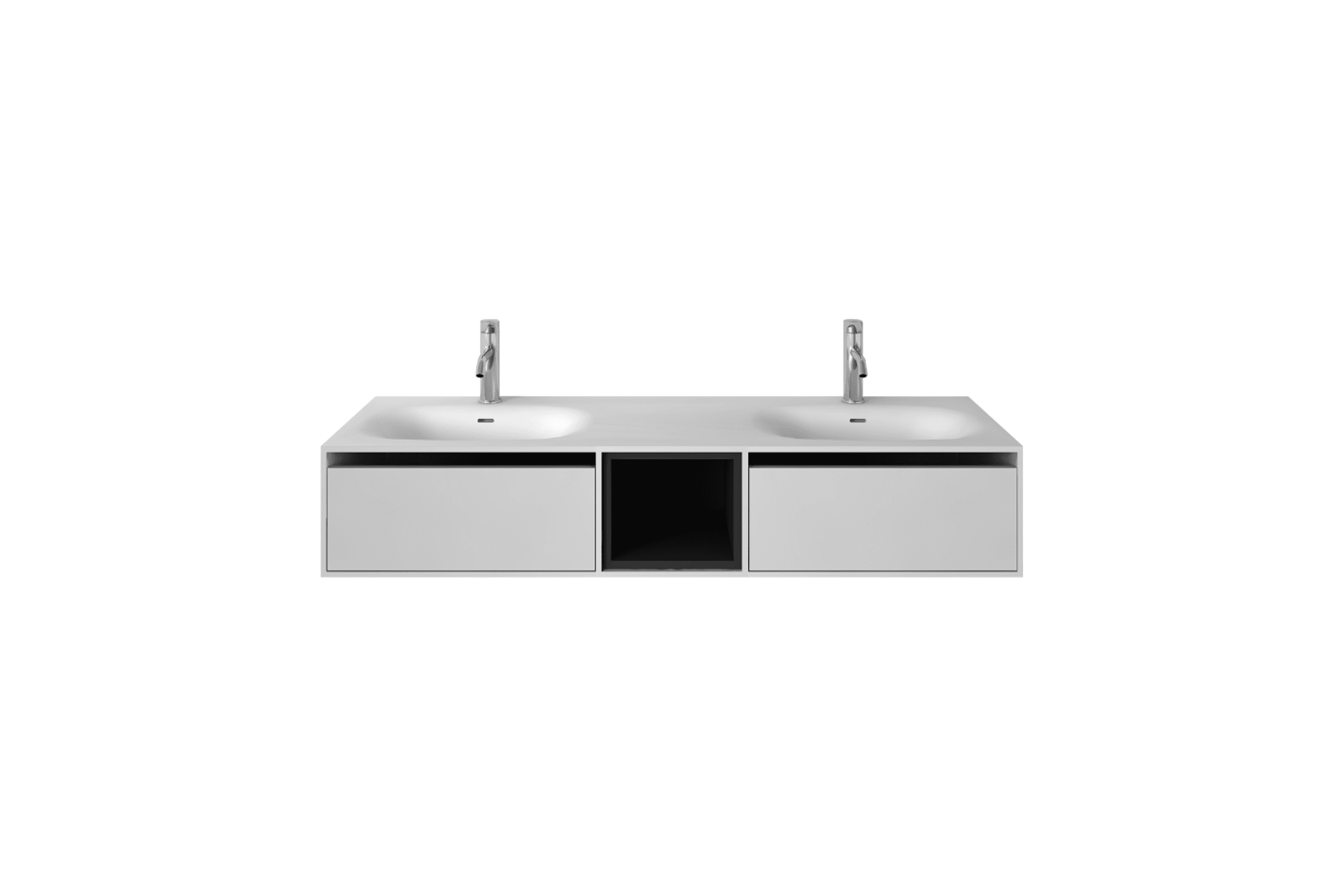 Wall Hung Timber Solid Surface 1500mm Vanity G38488-3