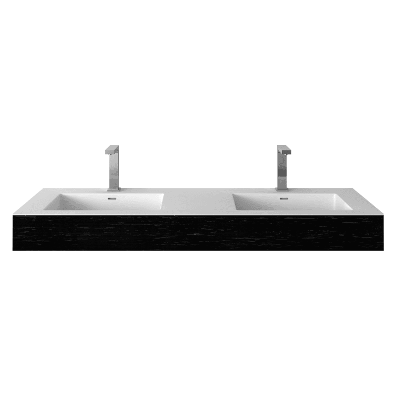 G38562-C Wall Hung Solid Surface Timber Vanity