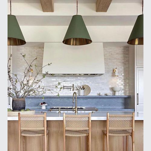 Monaco Brass Pendant - Green