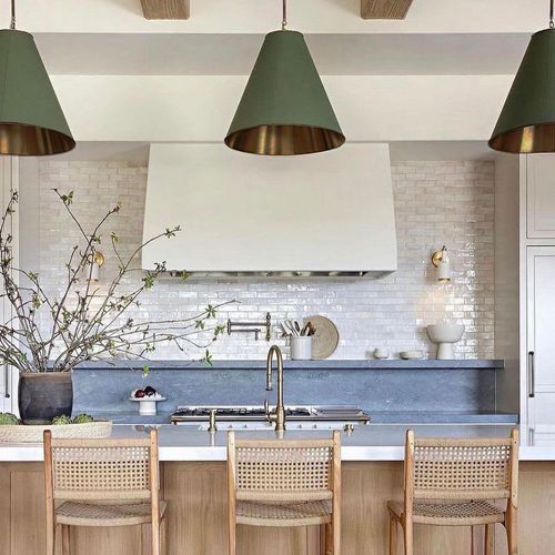 Monaco Brass Pendant - Green