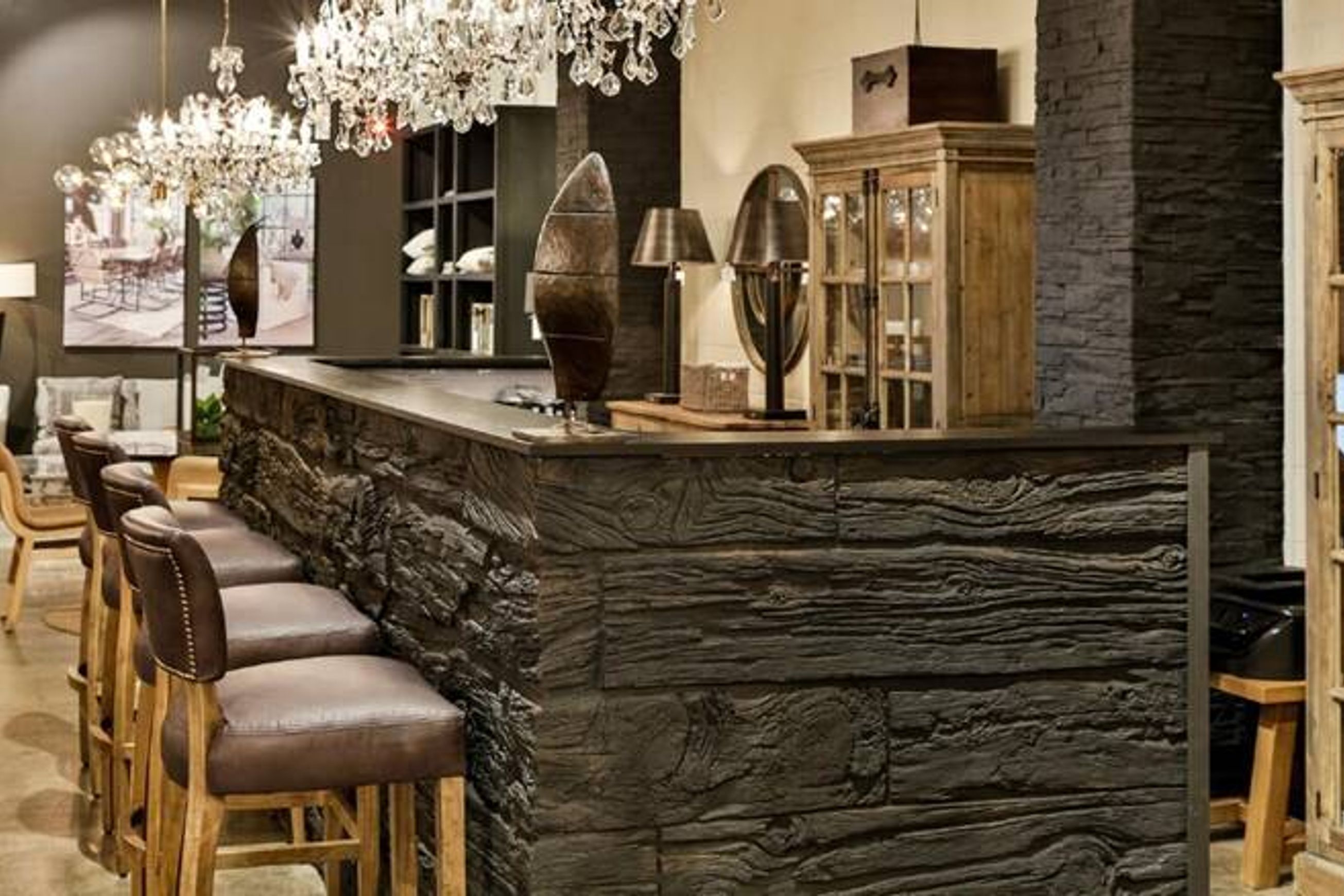 Wooden Sleeper Wall Panels by Muros | Black Stain Wood