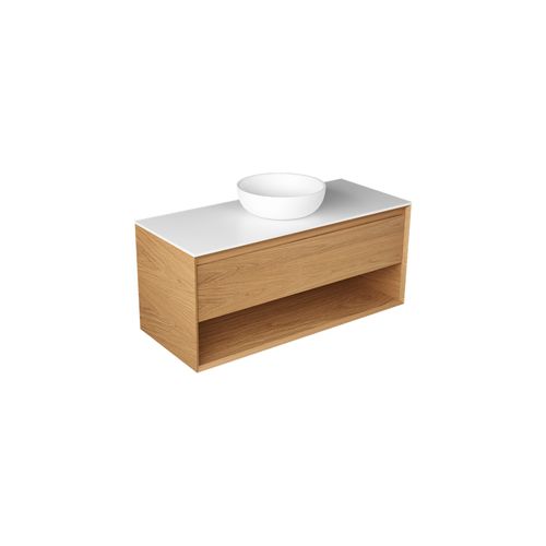 Edge Largo 1200 Open Shelf Wall Hung Vanity - 6 Colours