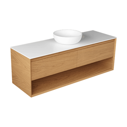 Edge Largo 1500 Open Shelf Wall Hung Vanity - 6 Colours