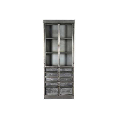 Industrial Iron Display Cabinet - Medium