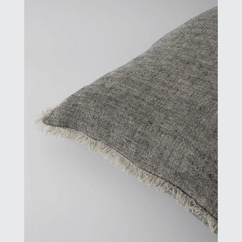 Baya Keaton Cushion - Black | 100% Linen