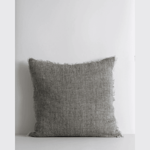 Baya Keaton Cushion - Black | 100% Linen