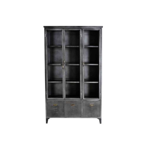 Industrial Iron Display Cabinet - Large