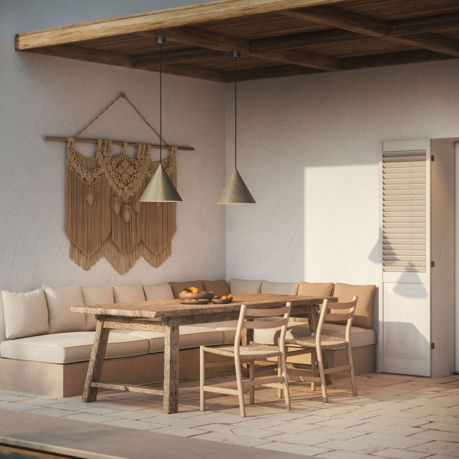Cone Outdoor Pendant Light