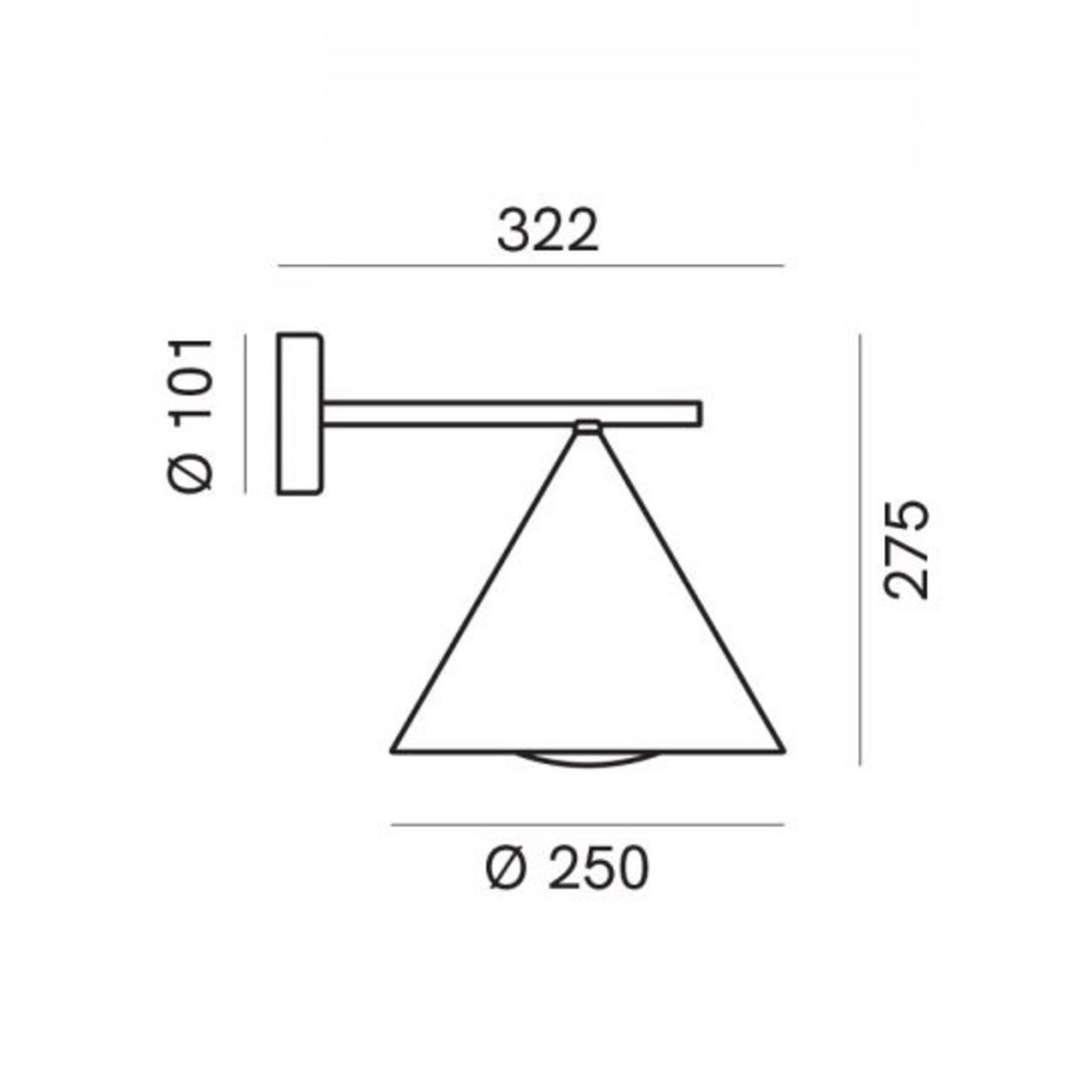 Cone Straight Outdoor Wall Light